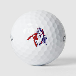 Balles De Golf Américain Manga Neko Catgirl Kawaii Anime