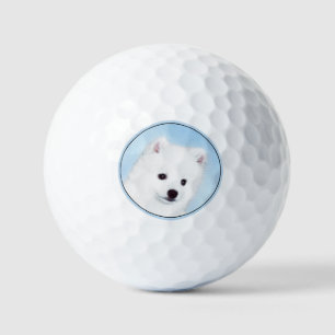 Balles De Golf American Eskimo Dog Painting - Original Dog Art
