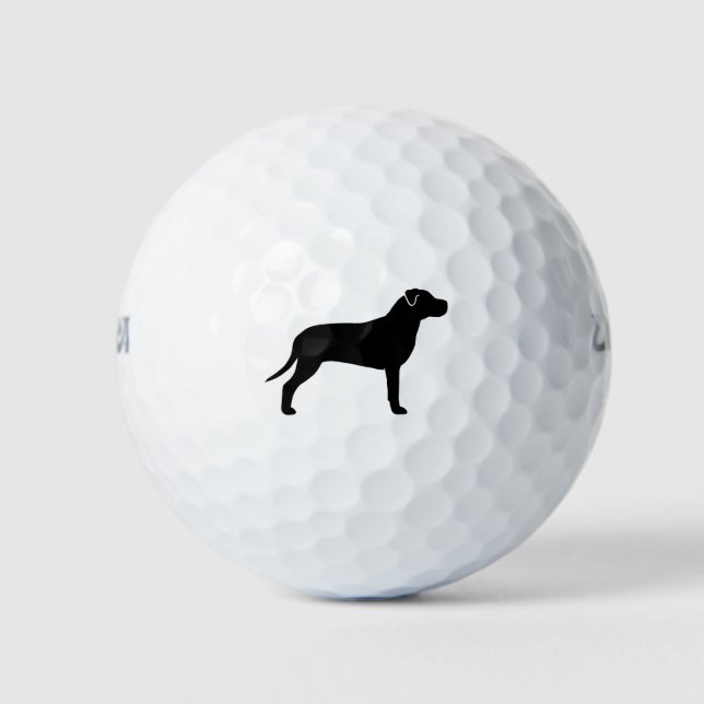 Balles De Golf American Pit Bull Terrier Silhouette (Devant)