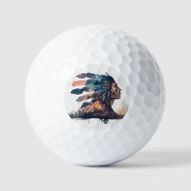 Balles De Golf Amérindien (Recto)