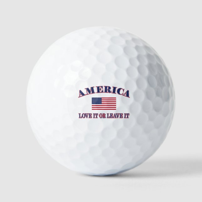 Balles De Golf Amérique, aimez-la ou quittez-la (Recto)
