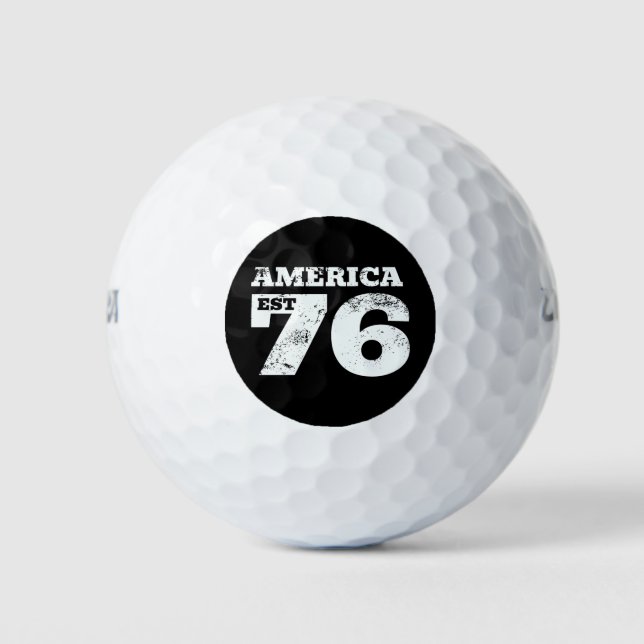 Balles De Golf Amérique Est 1776 Patriotique (Devant)
