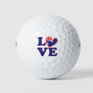 Balles De Golf AMOUR-avec-Australie-Coeur