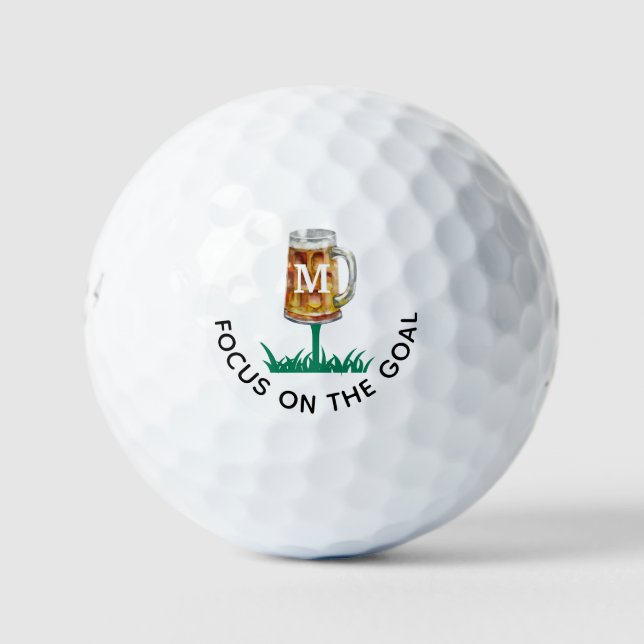Balles De Golf Amusant humour 19th Tee Personnaliser Monogramme (Devant)