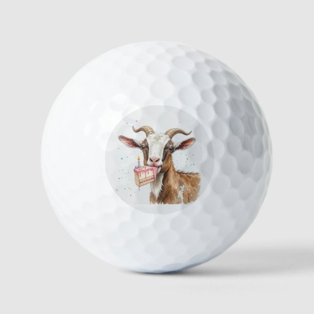 Balles De Golf Amusant Vieux Chèvre sur la colline Anniversaire (Recto)