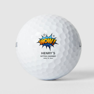 Balles De Golf Amusant Wow Bachelor Fête de mariage Faveur