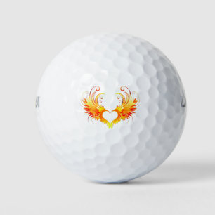 Balles De Golf Angel Fire Heart with Wings