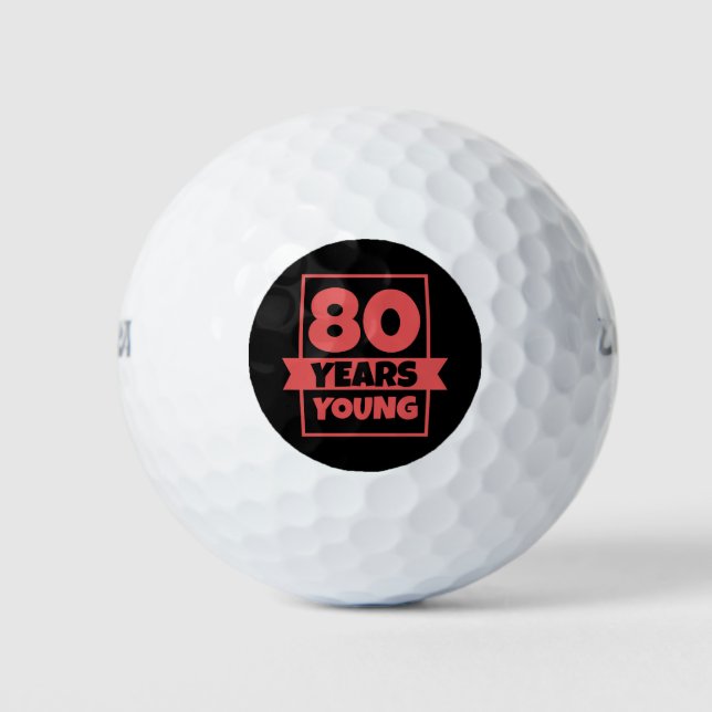 Balles De Golf Anniversaire 80 Anniversaire Jeune 80ème Idée Cade (Devant)