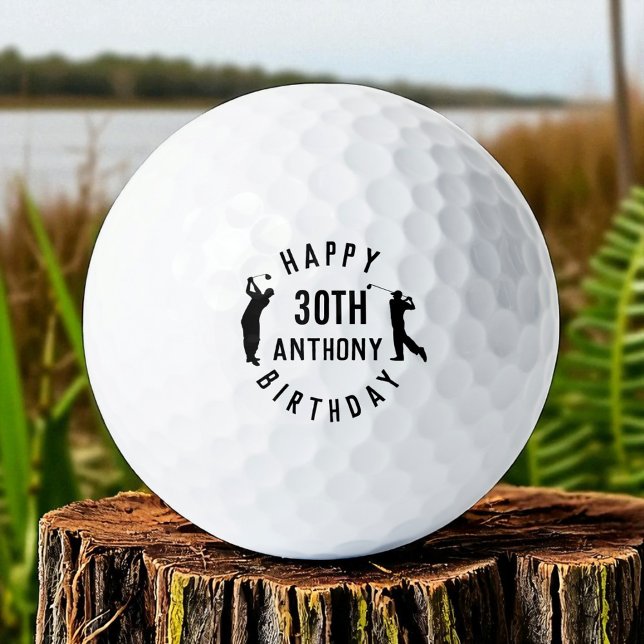 Balles De Golf Anniversaire Golfer Funny 30ème heureux Papa Golf  (Créateur téléchargé)