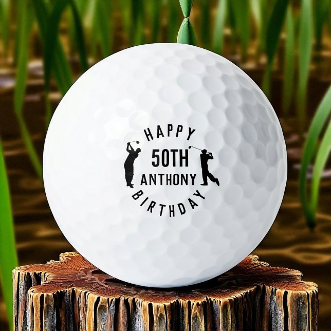 Balles De Golf Anniversaire Golfer Funny 50ème heureux Papa Golf  (Créateur téléchargé)