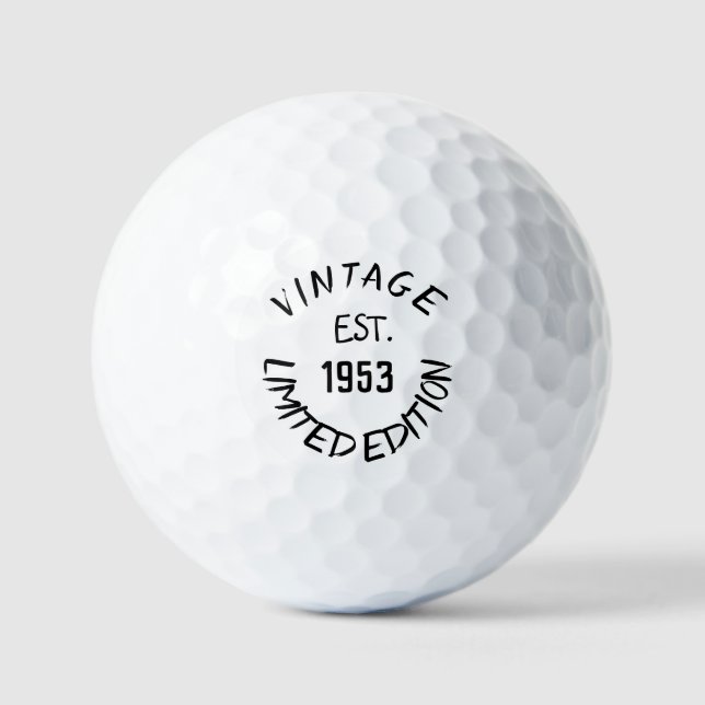 Balles De Golf Anniversaire Golfer Funny 70e heureux Humour papa (Recto)