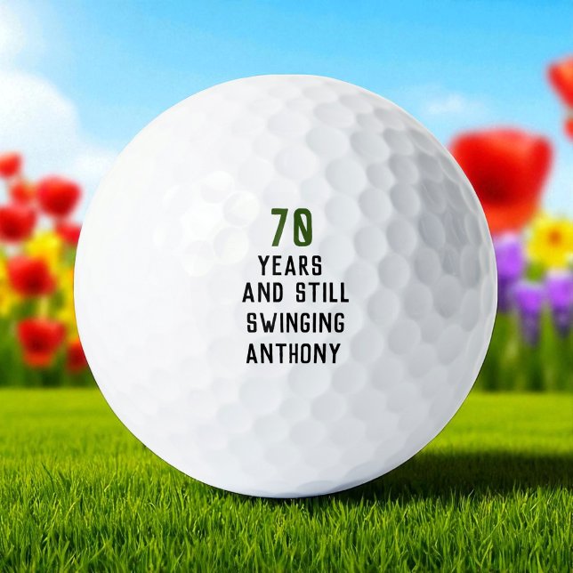 Balles De Golf Anniversaire Golfer Funny 70e heureux papa Par (Créateur téléchargé)