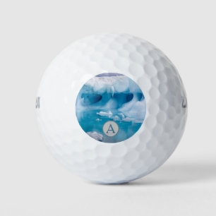 Balles De Golf Antarctique photo de glace bleue avec monogramme