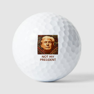 Balles De Golf Anti Donald Trump pas mon président politique