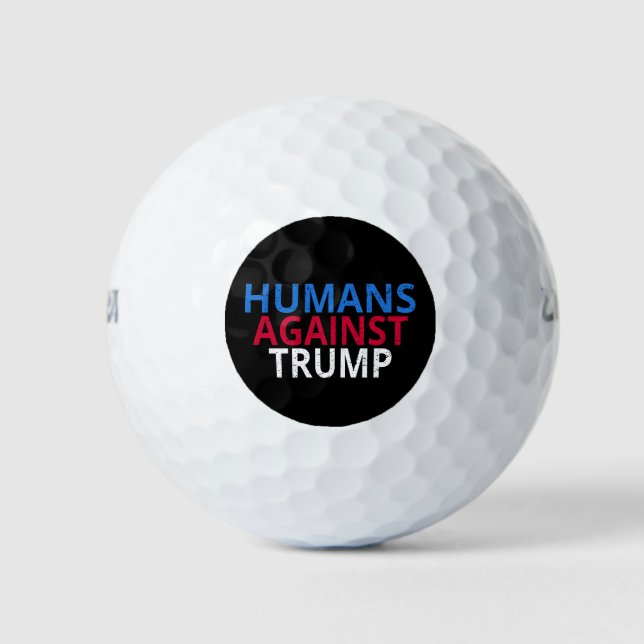 Balles De Golf Anti-Trump - Humains contre Trump (Devant)