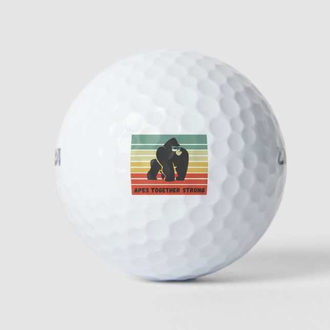 Balles De Golf Apes Ensemble Fort (Devant)