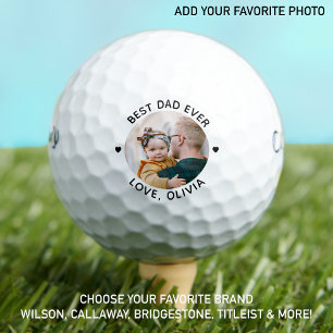 Balles De Golf Appel photo personnalisé du meilleur papa jamais p