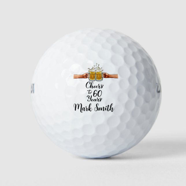 Balles De Golf applaudissements au golfeur du 60e anniversaire (Devant)