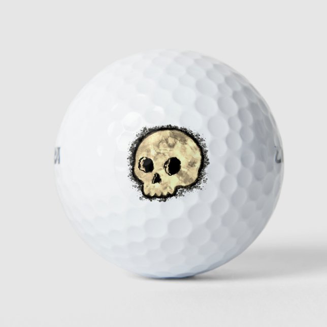 Balles De Golf Aquarelle demi-teinte de sépia (Devant)
