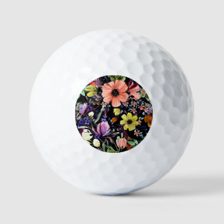 Balles De Golf Aquarelle Floral sans Seamless Garden Motif