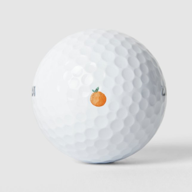 Balles De Golf aquarelle orange / cutie / agrumes / clémentine (Devant)