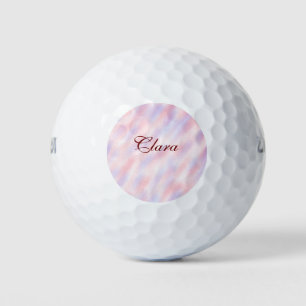 Balles De Golf Aquarelle rose rouge marron abstrait ajouter namep