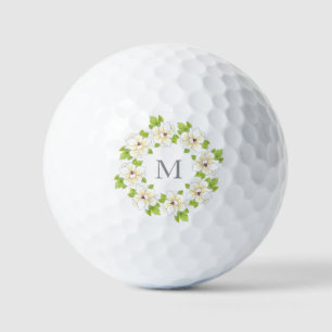 Balles De Golf Aquarelle, stylo et couronne d'encre