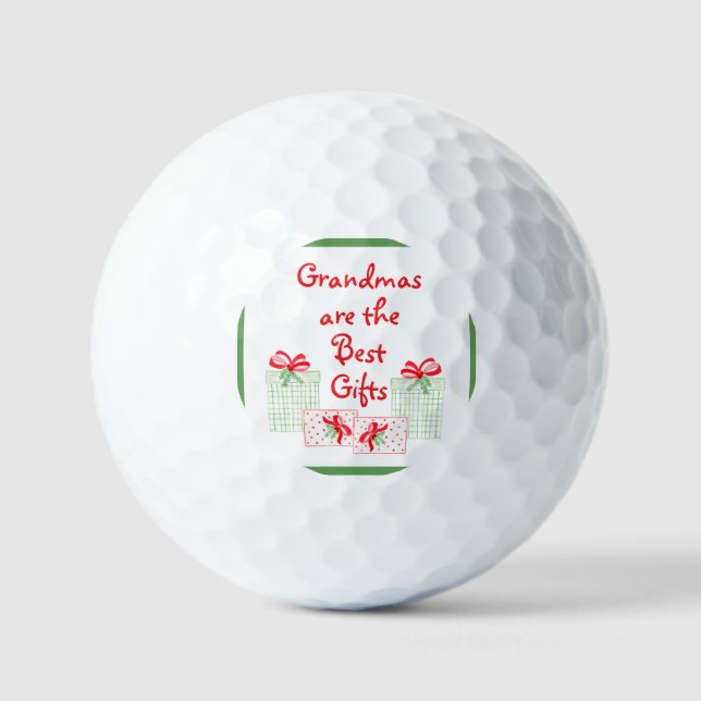 Balles De Golf Aquarelle vacances PERSONNALISER grand-mère (Recto)