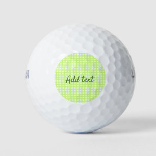 Balles De Golf Aquarelle vert plaid ginham personnalisé ajouter t