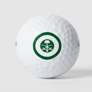 Balles De Golf Arabie Saoudite rond drapeau du pays symbole armée