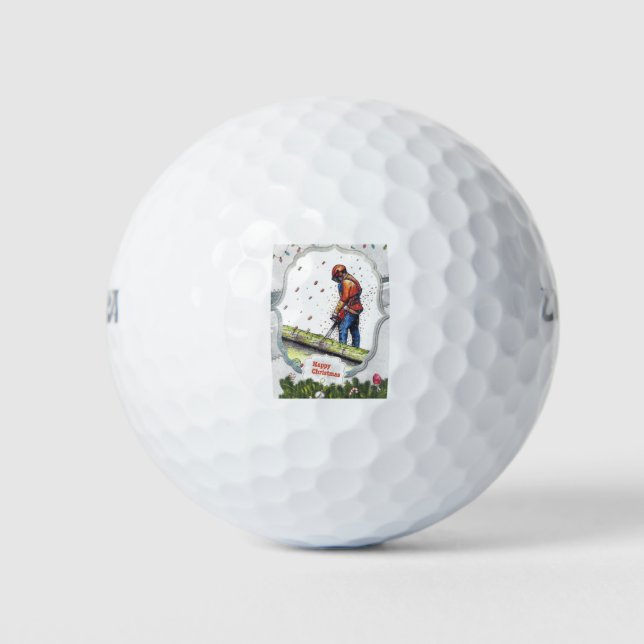 Balles De Golf Arborist chainsaw tree surgeon Gift Christmas (Devant)