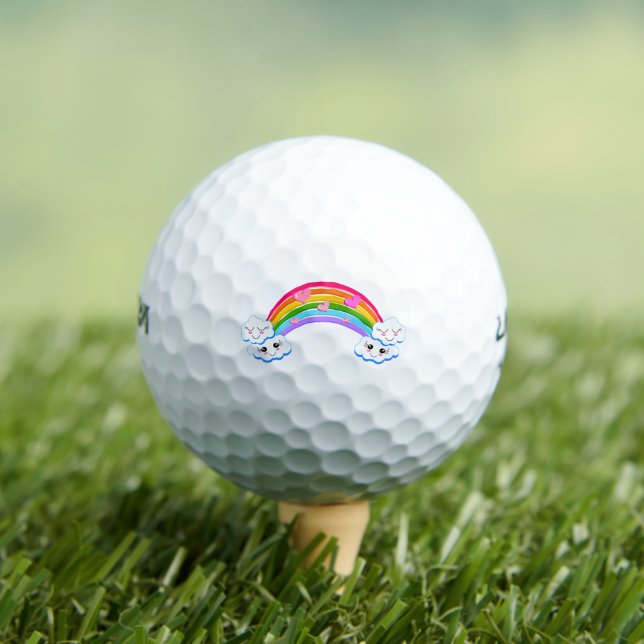 Balles De Golf Arc-en-ciel Clouds Golf Balls (T-shirt Insitu)