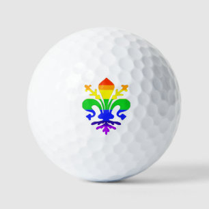 Balles De Golf Arc-en-ciel stylisé Fleur de Lis