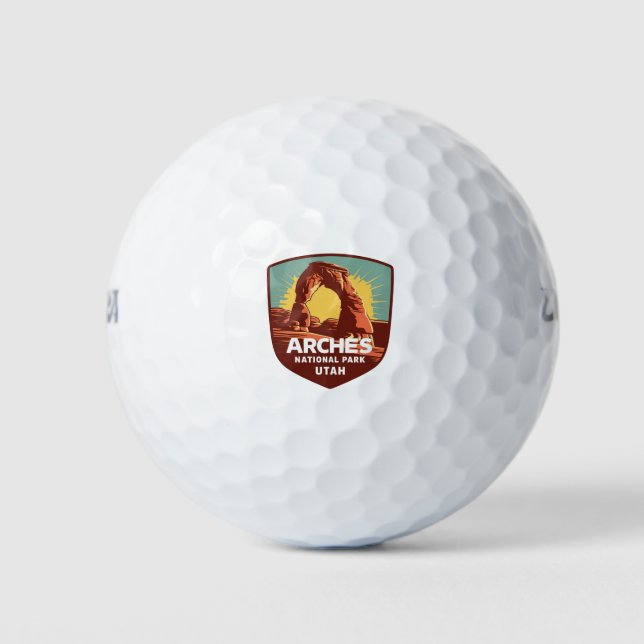 Balles De Golf Arches National Park Utah Travel Emblem (Devant)