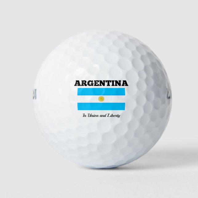 Balles De Golf Argentine - Drapeau et devise (Devant)