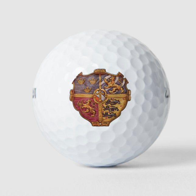 Balles De Golf Armoiries de Suède (Devant)