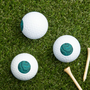 Balles De Golf Arrière - plan en marbre liquide turquoise avec