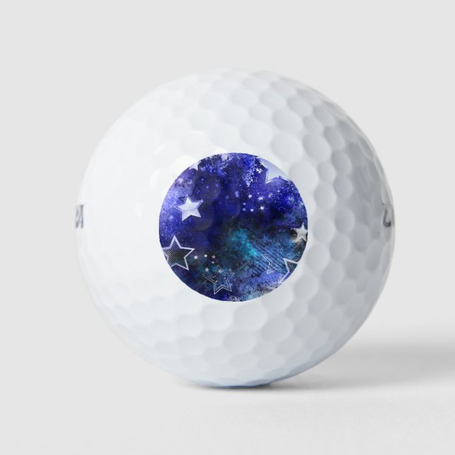 Balles De Golf Arrière - plan spatial avec étoiles (Devant)