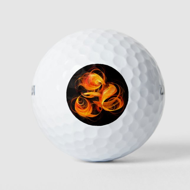 Balles De Golf Art Abstrait Fireball (Devant)