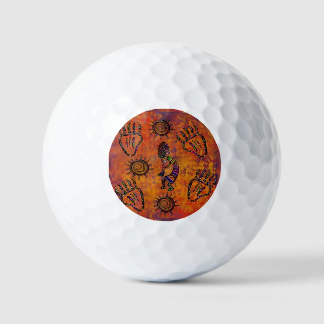 Balles De Golf Art Kokopelli (Recto)