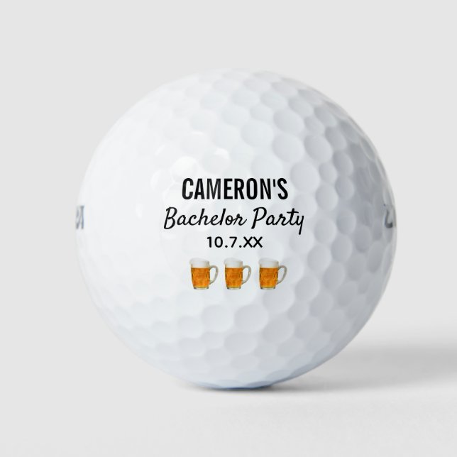 Balles De Golf Bachelor Party Mariage moderne Favoriser Bière Che (Devant)