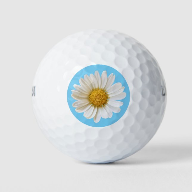 Balles De Golf Baise blanche sur Sky Blue (Devant)