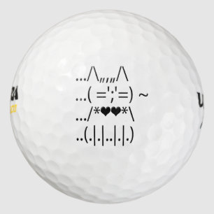 Balles De Golf Bal de golf de chat Cute ASCII