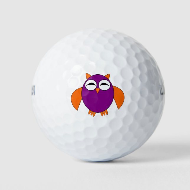 Balles De Golf Bal de golf de la chouette d'Halloween (Devant)
