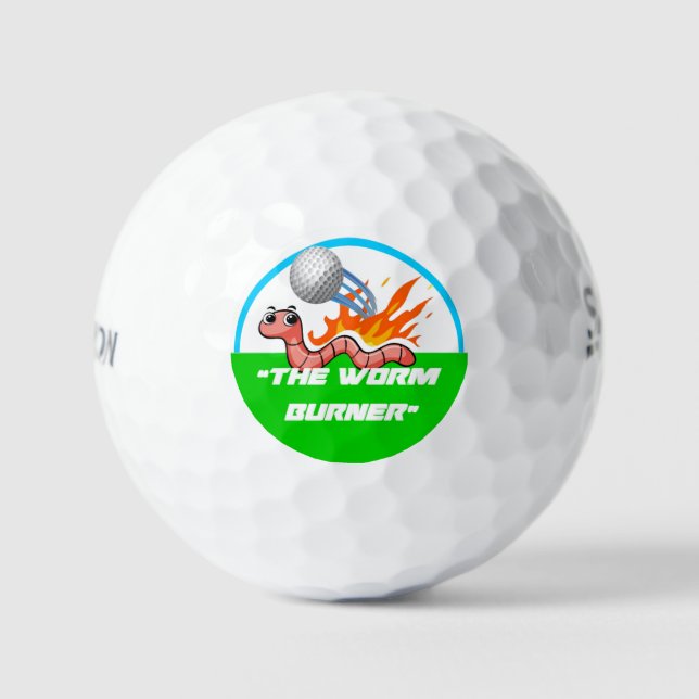 Balles De Golf Bal de golf sur mesure amusant "Worm Burner" (Recto)