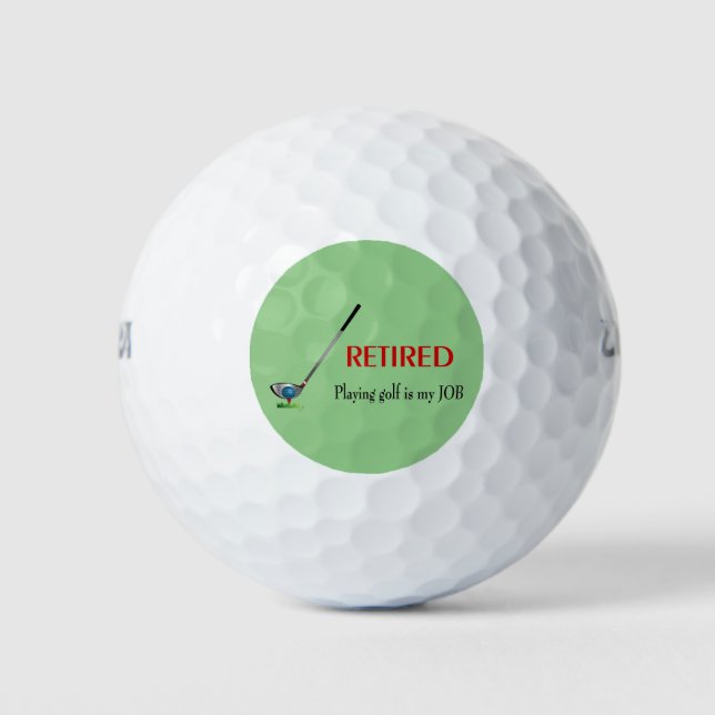 Balles De Golf Ballons de golf amusants, Citation retraitée, Logo (Devant)
