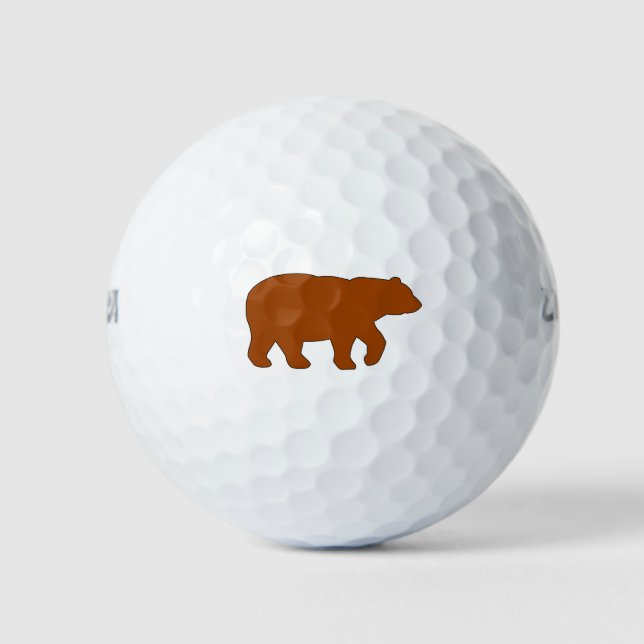 Balles De Golf Ballons de golf Brown Solid Bear (Devant)