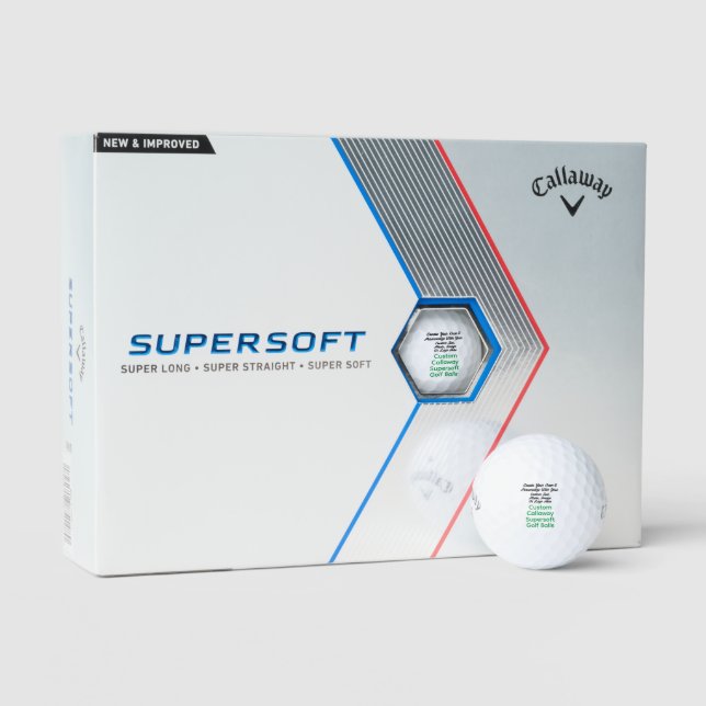 Balles De Golf Ballons de golf Callaway Supersoft, logo personnal (Conditionnement)