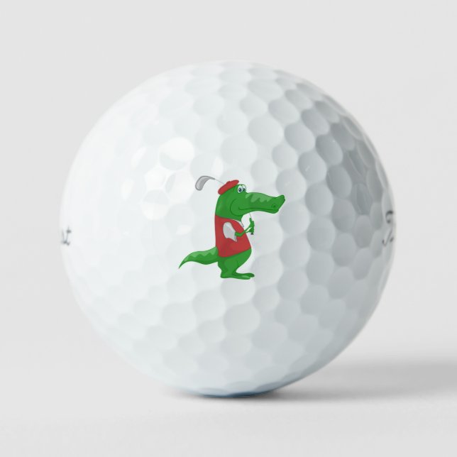 Balles De Golf Ballons de golf Crocodile amusant (Recto)