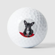 Ballons de golf de Bulldog Noir mignon